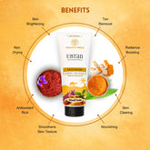 Vagad’s Khadi Herbal Ubtan Face Wash with Turmeric & Saffron – Brightening & Tan Removal Cleanser - 100gm